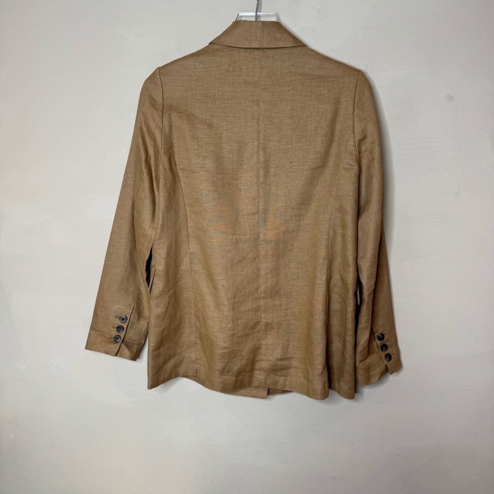 BANANA REPUBLIC ICED LATTE 100% LINEN BLAZER size 4 - Picture 5 of 12